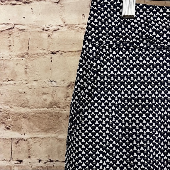 Talbots Navy Sailboat Print Pencil Skirt - Picture 3 of 9